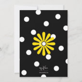 パーティーハット（黄色と黒）水玉模様 招待状 (裏面)