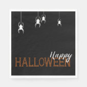 パーティーハッピーオレンジハロウィンスパイダース |パーティー スタンダードランチョンナプキン (正面)