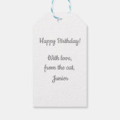 パーティーハッピーバースデーThe Cat Giftラベル ギフトタグ (裏面)