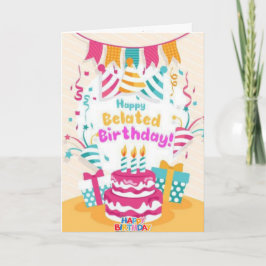 パーティーハッピーベルト誕生日グリーティングカード カード