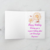 パーティーハッピーベルト誕生日グリーティングカード カード (内部)