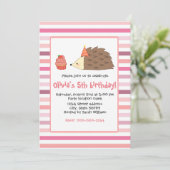 パーティーハリネズミとカップケーキ 招待状 (スタンド正面)