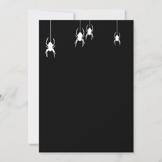 パーティーハロウィーン4枚フォトスパイダーズ |パーティー招待状 招待状 (裏面)