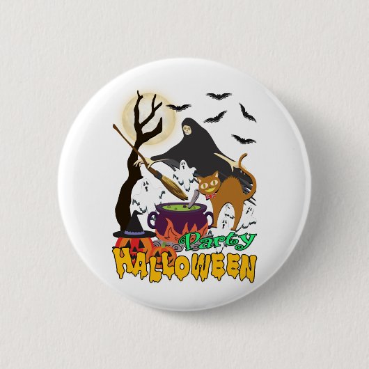 パーティーハロウィーン 缶バッジ (正面)