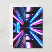 パーティーバスグローライトダンスフロア誕生日パーティー 招待状 (裏面)