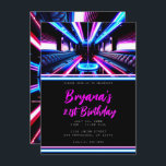 パーティーバスグローライトダンスフロア誕生日パーティー 招待状<br><div class="desc">あなたの情報を記入しなさい。</div>