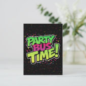 パーティーバスタイム!おもしろいお祝い シーズンポストカード (スタンド正面)