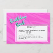 パーティーバス誕生日パーティー 招待状 (裏面)