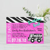 パーティーバス誕生日パーティー 招待状 (スタンド正面)