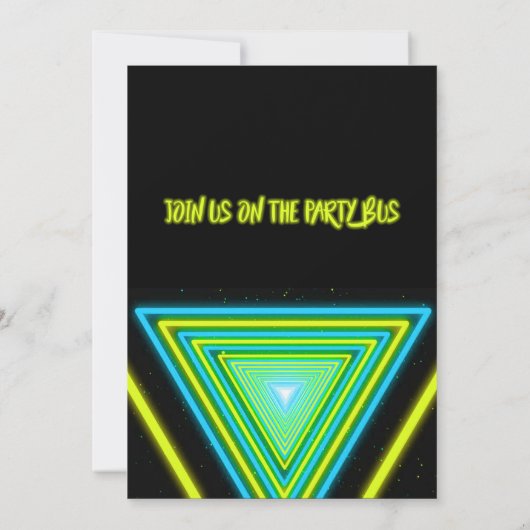 パーティーバス誕生日招待状 招待状 (裏面)