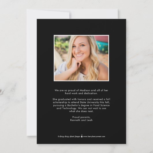 パーティーバナー卒業パーティ招待状 招待状 (裏面)