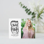 パーティーバナー卒業発表招待状Po ポストカード (スタンド正面)