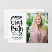 パーティーバナー卒業発表招待状Po ポストカード (正面/裏面)