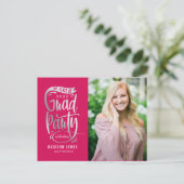 パーティーバナー卒業発表招待状Po ポストカード (スタンド正面)