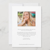 パーティーバナー編集可能カラー卒業招待状 案内状 (裏面)