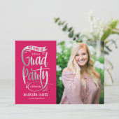 パーティーバナー編集可能カラー卒業招待状 案内状 (スタンド正面)