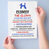 パーティーバルーンキッズエンターテイナー，ピエロ広告ズ チラシ (手)