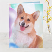 パーティーバルーンコルギ カード (黄色い花)