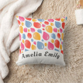 パーティーバルーンパターンのキッドの名前 クッション (ブランケット)