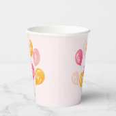 パーティーバルーンピンクイエローキッドハッピーバースデー 紙コップ (右)