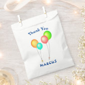 パーティーバルーン子供の誕生日ありがとう フェイバーバッグ (クリップ留めされた状態)