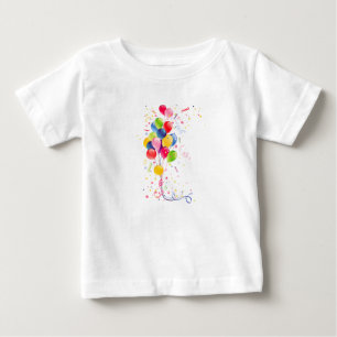 パーティーバルーン誕生日 ベビーTシャツ