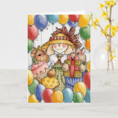 パーティーバルーン – グリーティングカード (黄色い花)