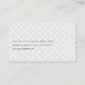 パーティーバルーン/仮面/ダマスクパターン 名刺 (裏面)