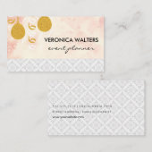 パーティーバルーン/仮面/ダマスクパターン 名刺 (正面/裏面)