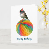 パーティーバード誕生日カード カード (黄色い花)