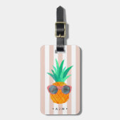 パーティーパイナップルモノグラム ラゲッジタグ (正面縦)