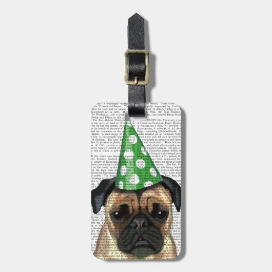 パーティーパグ2 ラゲッジタグ (正面縦)