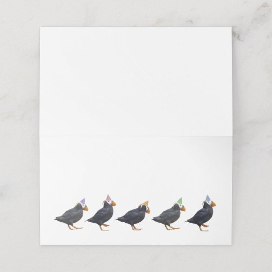 パーティーパフィン誕生日座席表 プレイスカード (外部開封)