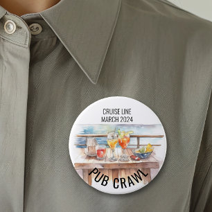 パーティーパブクロールクルーズラインカクテル 缶バッジ