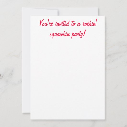 パーティーパロット招待状 招待状 (裏面)