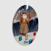 パーティーパーソナライズされたサンタアクリルオーナメント オーナメント (正面)