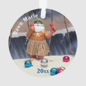 パーティーパーソナライズされたサンタアクリルオーナメント オーナメント (裏面)