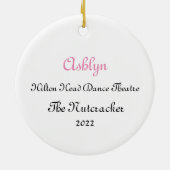 パーティーパーソナライズされた少年/おもちゃ兵士のナツクラッカー セラミックオーナメント (裏面)