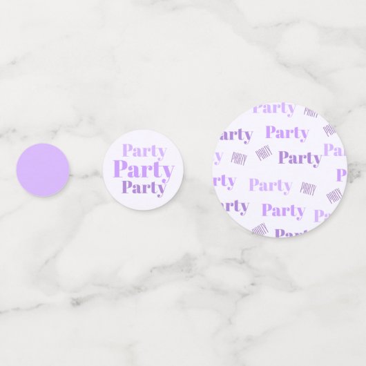 パーティーパーティーパーティータイポグラフィシェーディングオブパープル コンフェッティ (裏面)