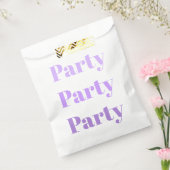 パーティーパーティーパーティータイポグラフィinパープルシェード50 フェイバーバッグ (封をした状態)