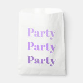 パーティーパーティーパーティータイポグラフィinパープルシェード50 フェイバーバッグ (正面)