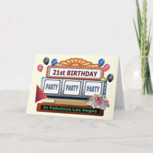 パーティーパーティーパーティー21st Birthday Las Vegas Card カード