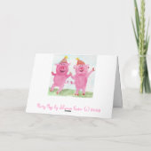 パーティーピッグがハッピーバースデー カード (裏面)