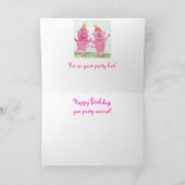 パーティーピッグがハッピーバースデー カード (内部)