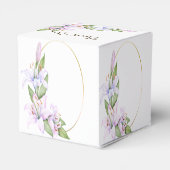 パーティーピンクのユリの花ゴールデンフレームビューティフル フェイバーボックス (裏面サイド)