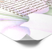 パーティーピンクのユリの花ゴールデンフレームビューティフル ポスター (角)