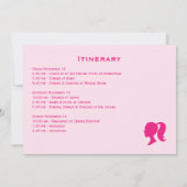 パーティーピンク夏期ビーチ週末バチェロレッテ 招待状 (裏面)