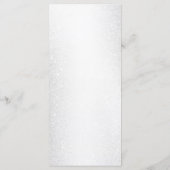 パーティーピンク水彩の花光沢のあるグリッター メニュー (裏面)