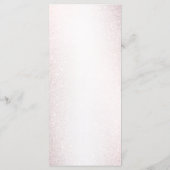 パーティーピンク水彩の花光沢のあるグリッター メニュー (裏面)