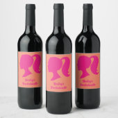 パーティーピンク&オレンジバチェロレッテ ワインラベル (ボトル)